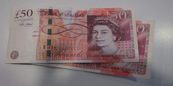 Sterling 50 pound note